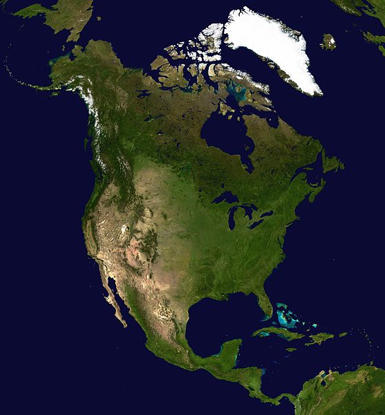 File:North America satellite orthographic.jpg