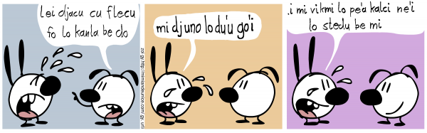 ni'o pamai la mimis. klaku .i la .iuNIZ. cusku lu lei djacu cu flecu fo lo kanla be do li'u .i remai my. cusku lu mi djuno go'i to'isa'a cimai toi .i mi vikmi lo pe'a kalci ne'i lo stedu be mi li'u