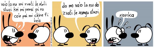 ni'o pamai la mimis. cusku lu va'o lo nu mi zvati le xlali stuzi kei mi pensi pi ro co'e poi mi ckire ke'a li'u .i remai la .iuNIZ. cusku lu do mo va'o lo nu do zvati le ba'e xamgu stizu li'u .i cimai my. cusku lu xanka li'u