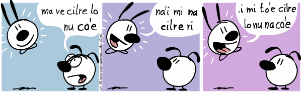 ni'o pamai la mimis. fulta loi vacri .i la .iuNIZ. cusku lu ma ve celre lo nu co'e li'u .i remai my. cusku lu na'i mi na cilre ri to'isa'a cimai toi .i mi to'e cilre lo nu na co'e li'u