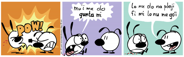 ni'o pamai la .iuNIZ. gunta la mimis. .i remai my. cusku lu mu'i ma do gunta mi li'u .i cimai .ibu cusku lu lo nu do na pleji fi mi lo nu na go'i li'u